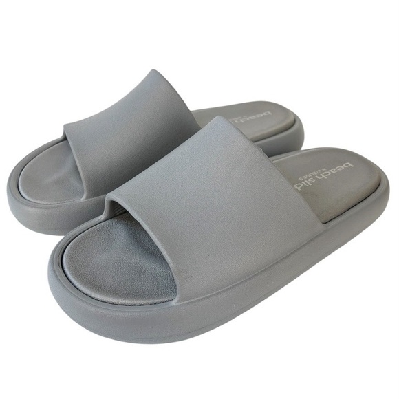Beach Slides by J/Slides SQUISH Grey EVA Sandals Size 11M New - Picture 2 of 9
